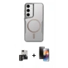 MARSİLYAN™- Galaxy S24 Kılıf Yadigar Klasik Özel Seri - Siyah 3D Antistatik Mat Seramik Nano Ekran Koruyucu + PVD Metal Kamera Lens - DNMR