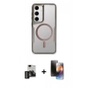 MARSİLYAN™- Galaxy S24 Kılıf Yadigar Klasik Özel Seri - Siyah 3D Antistatik Mat Seramik Nano Ekran Koruyucu + PVD Metal Kamera Lens - GD