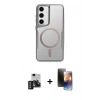 MARSİLYAN™- Galaxy S24 Kılıf Yadigar Klasik Özel Seri - Siyah 3D Antistatik Mat Seramik Nano Ekran Koruyucu + PVD Metal Kamera Lens - GD