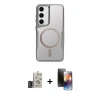 MARSİLYAN™- Galaxy S24 Kılıf Yadigar Klasik Özel Seri - Siyah 3D Antistatik Mat Seramik Nano Ekran Koruyucu + Bilvis Titan Kamera Lens - DNMR