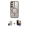 MARSİLYAN™- Galaxy S24 Kılıf Yadigar Klasik Özel Seri - Siyah 3D Antistatik Mat Seramik Nano Ekran Koruyucu + Bilvis Titan Kamera Lens - DNMR