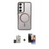 MARSİLYAN™- Galaxy S24 Kılıf Yadigar Klasik Özel Seri - Siyah 3D Antistatik Mat Seramik Nano Ekran Koruyucu + Bilvis Titan Kamera Lens - DNMR