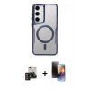MARSİLYAN™- Galaxy S24 Kılıf Yadigar Klasik Özel Seri - Siyah 3D Antistatik Mat Seramik Nano Ekran Koruyucu + PVD Metal Kamera Lens - DNMR