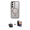 MARSİLYAN™- Galaxy S24 Kılıf Yadigar Klasik Özel Seri - Siyah 3D Antistatik Mat Seramik Nano Ekran Koruyucu + Kamera Lens Koruma Cam - SF