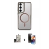 MARSİLYAN™- Galaxy S24 Kılıf Yadigar Klasik Özel Seri - Siyah 3D Antistatik Mat Seramik Nano Ekran Koruyucu + Bilvis Titan Kamera Lens - GD