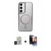 MARSİLYAN™- Galaxy S24 Kılıf Yadigar Klasik Özel Seri - Siyah 3D Antistatik Mat Seramik Nano Ekran Koruyucu + Bilvis Titan Kamera Lens - TMGI