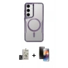 MARSİLYAN™- Galaxy S24 Kılıf Yadigar Klasik Özel Seri - Siyah 3D Antistatik Mat Seramik Nano Ekran Koruyucu + Bilvis Titan Kamera Lens - DNMR