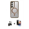 MARSİLYAN™- Galaxy S24 Kılıf Yadigar Klasik Özel Seri - Siyah 3D Antistatik Mat Seramik Nano Ekran Koruyucu + PVD Metal Kamera Lens - GD