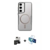 MARSİLYAN™- Galaxy S24 Kılıf Yadigar Klasik Özel Seri - Siyah 3D Antistatik Seramik Nano Ekran Koruyucu + PVD Metal Kamera Lens - SH