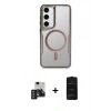 MARSİLYAN™- Galaxy S24 Kılıf Yadigar Klasik Özel Seri - Siyah 6D Antistatik Mat Seramik Hayalet Nano Ekran Koruyucu + PVD Metal Kamera Lens - TNGI