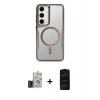 MARSİLYAN™- Galaxy S24 Kılıf Yadigar Klasik Özel Seri - Siyah 6D Antistatik Mat Seramik Hayalet Nano Ekran Koruyucu + Bilvis Titan Kamera Lens - TMGI