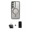 MARSİLYAN™- Galaxy S24 Kılıf Yadigar Klasik Özel Seri - Siyah 6D Antistatik Mat Seramik Hayalet Nano Ekran Koruyucu + Kamera Lens Koruma Cam - SF