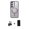 MARSİLYAN™- Galaxy S24 Kılıf Yadigar Klasik Özel Seri - Siyah 6D Antistatik Mat Seramik Hayalet Nano Ekran Koruyucu + PVD Metal Kamera Lens - DNMR