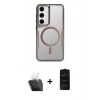 MARSİLYAN™- Galaxy S24 Kılıf Yadigar Klasik Özel Seri - Siyah 6D Antistatik Mat Seramik Hayalet Nano Ekran Koruyucu + Kamera Lens Koruma Cam - SF