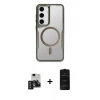 MARSİLYAN™- Galaxy S24 Kılıf Yadigar Klasik Özel Seri - Siyah 6D Antistatik Mat Seramik Hayalet Nano Ekran Koruyucu + PVD Metal Kamera Lens - TNGI