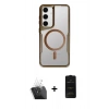 MARSİLYAN™- Galaxy S24 Kılıf Yadigar Klasik Özel Seri - Siyah 6D Antistatik Mat Seramik Hayalet Nano Ekran Koruyucu + Kamera Lens Koruma Cam - SF