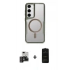 MARSİLYAN™- Galaxy S24 Kılıf Yadigar Klasik Özel Seri - Siyah 6D Antistatik Mat Seramik Hayalet Nano Ekran Koruyucu + PVD Metal Kamera Lens - DNMR