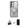 MARSİLYAN™- Galaxy S24 Kılıf Yadigar Klasik Özel Seri - Siyah 6D Antistatik Mat Seramik Hayalet Nano Ekran Koruyucu + PVD Metal Kamera Lens - TNGI