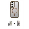MARSİLYAN™- Galaxy S24 Kılıf Yadigar Klasik Özel Seri - Siyah Bilvis 3D Cam Ekran Koruyucu + Bilvis Titan Kamera Lens - DNMR