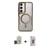 MARSİLYAN™- Galaxy S24 Kılıf Yadigar Klasik Özel Seri - Siyah Bilvis 3D Cam Ekran Koruyucu + Bilvis Titan Kamera Lens - GD