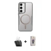 MARSİLYAN™- Galaxy S24 Kılıf Yadigar Klasik Özel Seri - Siyah Bilvis 3D Cam Ekran Koruyucu + Kamera Lens Koruma Cam - SF