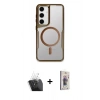 MARSİLYAN™- Galaxy S24 Kılıf Yadigar Klasik Özel Seri - Siyah Bilvis 3D Cam Ekran Koruyucu + Kamera Lens Koruma Cam - SF