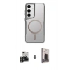 MARSİLYAN™- Galaxy S24 Kılıf Yadigar Klasik Özel Seri - Siyah Bilvis Hayalet Cam Ekran Koruyucu + PVD Metal Kamera Lens - TNGI