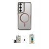 MARSİLYAN™- Galaxy S24 Kılıf Yadigar Klasik Özel Seri - Siyah Polymer Nano Ekran Koruyucu + Bilvis Titan Kamera Lens - DNMR