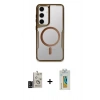 MARSİLYAN™- Galaxy S24 Kılıf Yadigar Klasik Özel Seri - Siyah Polymer Nano Ekran Koruyucu + Bilvis Titan Kamera Lens - SH