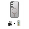 MARSİLYAN™- Galaxy S24 Kılıf Yadigar Klasik Özel Seri - Siyah Polymer Nano Ekran Koruyucu + PVD Metal Kamera Lens - TNGI