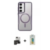MARSİLYAN™- Galaxy S24 Kılıf Yadigar Klasik Özel Seri - Siyah Polymer Nano Ekran Koruyucu + PVD Metal Kamera Lens - TNGI