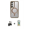 MARSİLYAN™- Galaxy S24 Kılıf Yadigar Klasik Özel Seri - Siyah Polymer Nano Ekran Koruyucu + PVD Metal Kamera Lens - TNGI