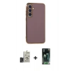 MARSİLYAN™- Galaxy S24 Kılıf Yankı Serisi - Siyah 360 Mat Full Body Arka Koruyucu + Bilvis Titan Kamera Lens - DNMR