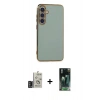 MARSİLYAN™- Galaxy S24 Kılıf Yankı Serisi - Siyah 360 Mat Full Body Arka Koruyucu + Bilvis Titan Kamera Lens - DNMR