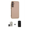 MARSİLYAN™- Galaxy S24 Kılıf Yankı Serisi - Siyah 6D Antistatik Mat Seramik Hayalet Nano Ekran Koruyucu + Bilvis Titan Kamera Lens - DNMR