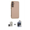 MARSİLYAN™- Galaxy S24 Kılıf Yankı Serisi - Siyah Vanessa Magic Cam + Bilvis Titan Kamera Lens - DNMR