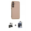 MARSİLYAN™- Galaxy S24 Kılıf Yankı Serisi - Siyah Vanessa Magic Cam + PVD Metal Kamera Lens - SH