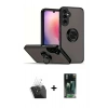 MARSİLYAN™- Galaxy S24 Kılıf Yörünge Çizgi - Şeffaf 360 Full Body Arka Koruyucu + Kamera Lens Koruma Cam - SF