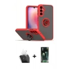 MARSİLYAN™- Galaxy S24 Kılıf Yörünge Çizgi - Şeffaf 360 Full Body Arka Koruyucu + Kamera Lens Koruma Cam - SF