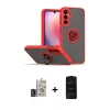 MARSİLYAN™- Galaxy S24 Kılıf Yörünge Çizgi - Siyah 6D Antistatik Mat Seramik Hayalet Nano Ekran Koruyucu + Bilvis Titan Kamera Lens - DNMR