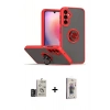 MARSİLYAN™- Galaxy S24 Kılıf Yörünge Çizgi - Siyah Bilvis 3D Cam Ekran Koruyucu + Bilvis Titan Kamera Lens - DNMR