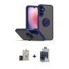 MARSİLYAN™- Galaxy S24 Kılıf Yörünge Çizgi - Siyah Vanessa Magic Cam + Bilvis Titan Kamera Lens - TMGI