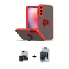 MARSİLYAN™- Galaxy S24 Kılıf Yörünge Çizgi - Siyah Vanessa Magic Cam + PVD Metal Kamera Lens - DNMR