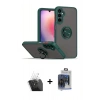 MARSİLYAN™- Galaxy S24 Kılıf Yörünge Çizgi - Siyah Vanessa Magic Cam + Şeffaf Kamera Lens Koruma Cam