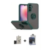 MARSİLYAN™- Galaxy S24 Kılıf Yörünge Çizgi - Siyah Vanessa Magic Cam + Bilvis Titan Kamera Lens - SH