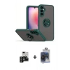 MARSİLYAN™- Galaxy S24 Kılıf Yörünge Çizgi - Siyah Vanessa Magic Cam + PVD Metal Kamera Lens - SH