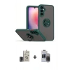 MARSİLYAN™- Galaxy S24 Kılıf Yörünge Çizgi - Siyah Vanessa Magic Hayalet Cam + Bilvis Titan Kamera Lens - DNMR