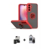 MARSİLYAN™- Galaxy S24 Kılıf Yörünge Çizgi - Siyah Vanessa Magic Hayalet Cam + PVD Metal Kamera Lens - SH