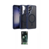 MARSİLYAN™- Galaxy S24 Kılıf Yörünge Klasik - Siyah 360 Mat Full Body Arka Koruyucu
