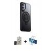 MARSİLYAN™- Galaxy S24 Kılıf Zirve Çizgi Prime - Siyah 3D Antistatik Seramik Nano Ekran Koruyucu + Bilvis Titan Kamera Lens - DNMR